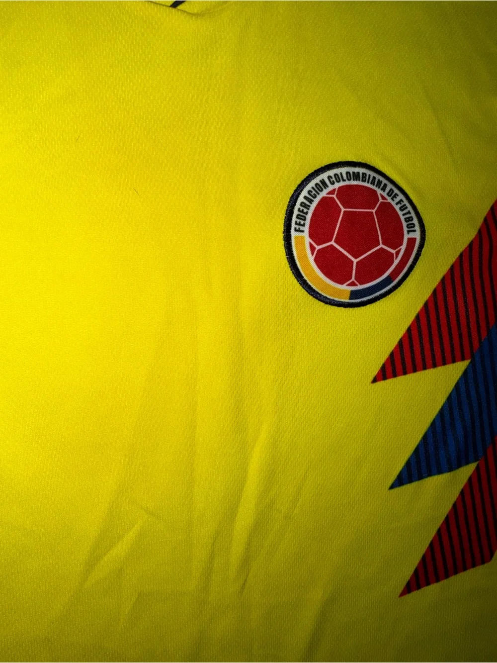 Adidas Colombia National Team Men's Soccer Jersey Yellow World Cup Large